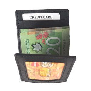 Genuine Leather Lambskin Men's Wallet with Magnetic Bill Flap #5017